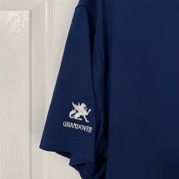 Nike Men’s Dri-Fit Golf Polo Blue Color block Short Sleeve Shirt Standard fit L - Picture 5 of 7